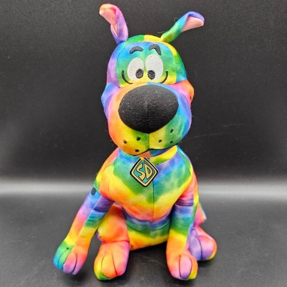 Scooby-Doo Rainbow Multicolored Tie-Dye 12" Plush - Picture 1 of 11